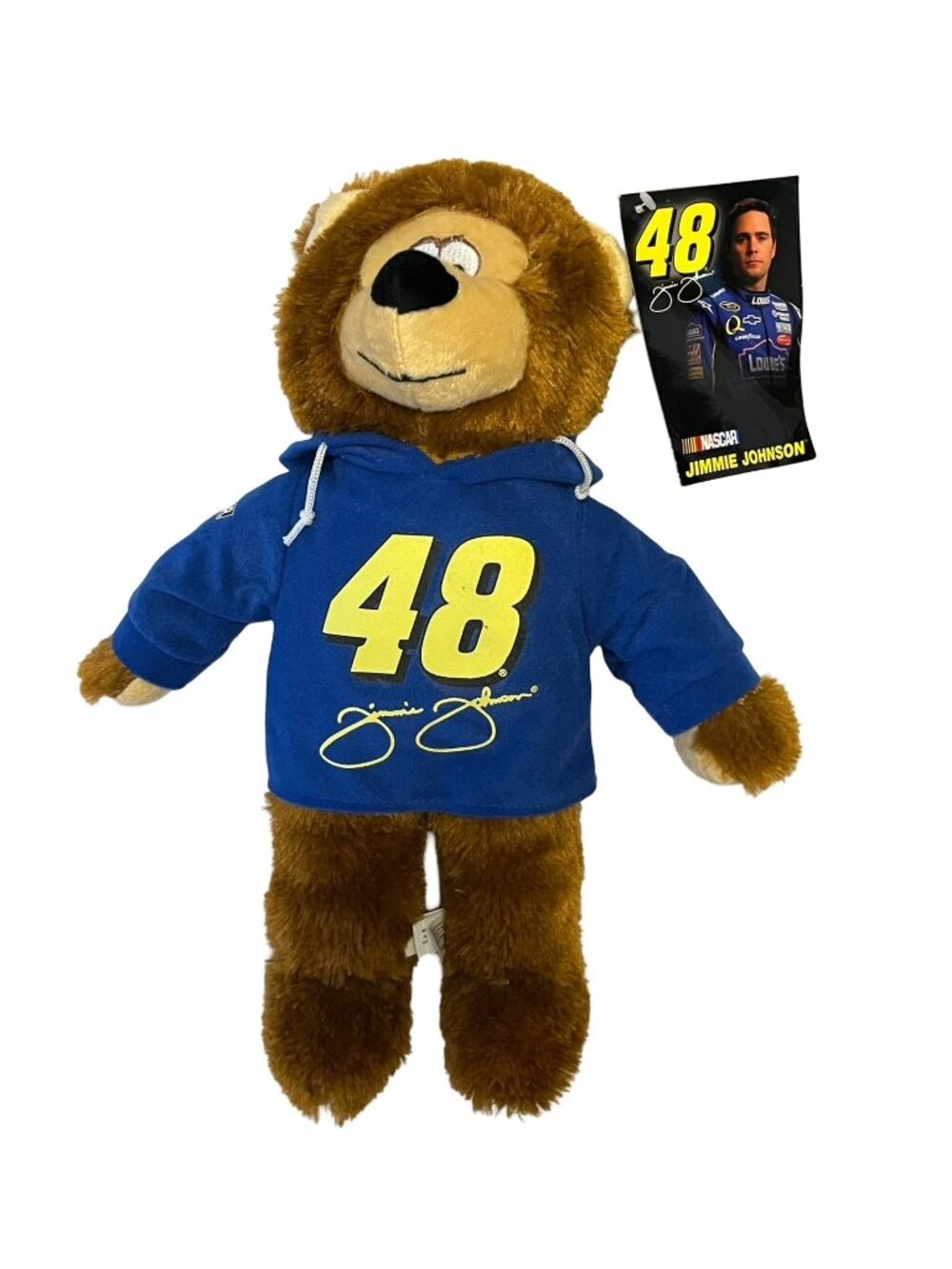 Jimmie Johnson 48 NASCAR Hoodie Bear Plush Hendrick Motorsports Toy Factory 15"